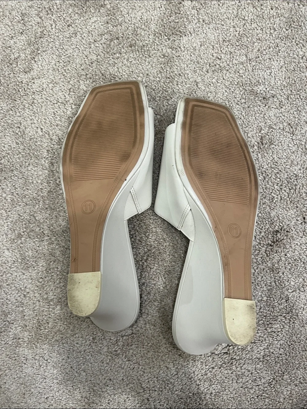 White wedges size 11